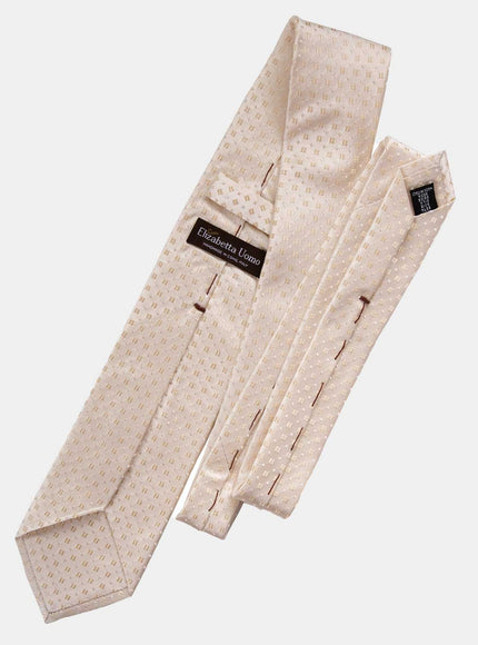 Elizabetta Barbera Silk Jacquard Tie - Champagne