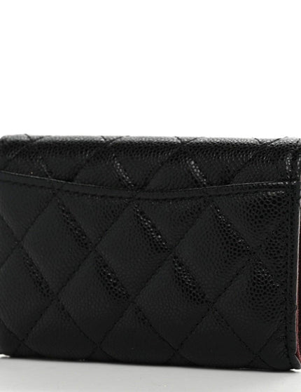 Chanel Caviar Quilted Classic 4 Key Holder Wallet Black - Ellie Belle