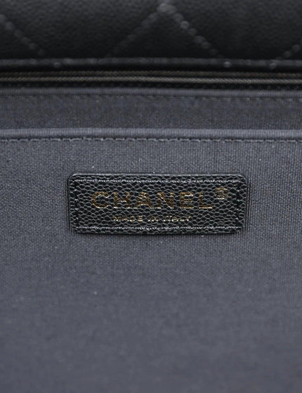 Chanel XXL Flap Bag Black Caviar Light Gold Hardware 24C - Ellie Belle
