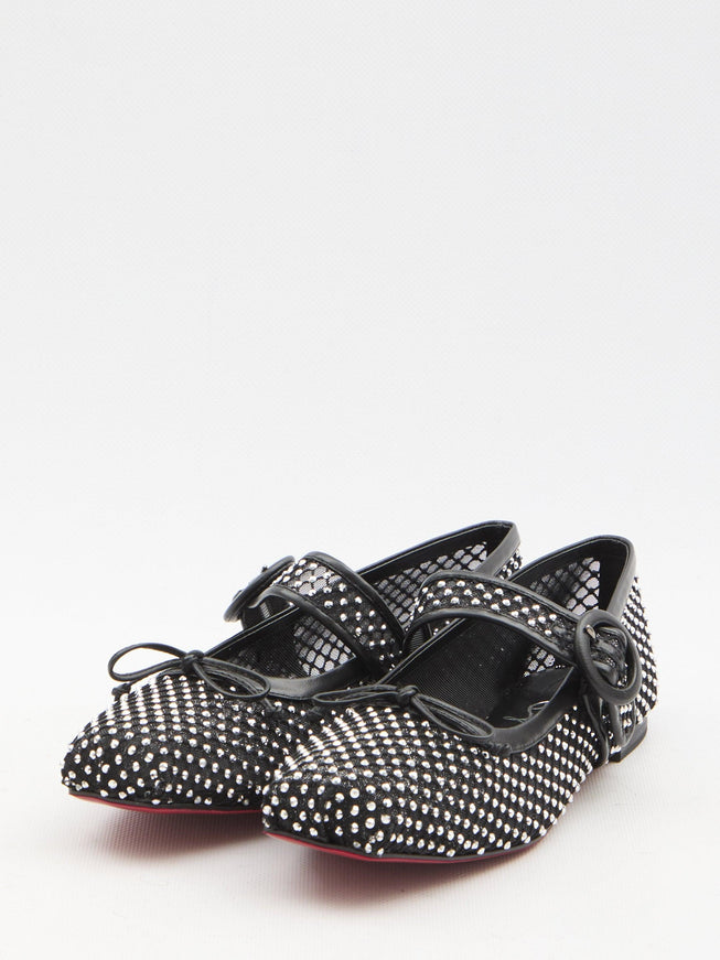 Christian Louboutin Mamastrapitina Crystal Ballerinas Flats - Ellie Belle