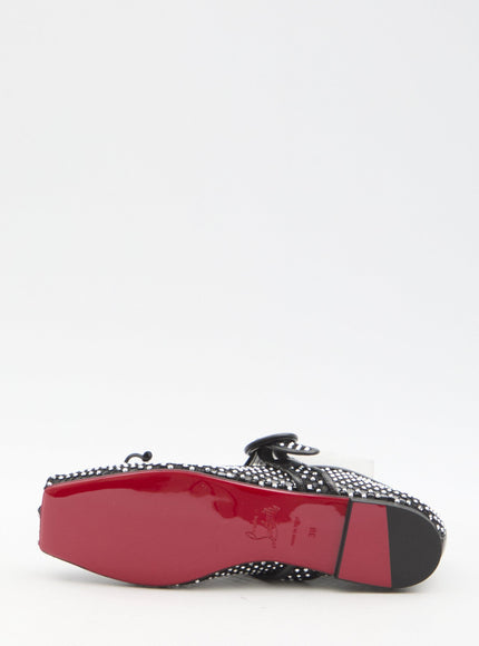 Christian Louboutin Mamastrapitina Crystal Ballerinas Flats - Ellie Belle