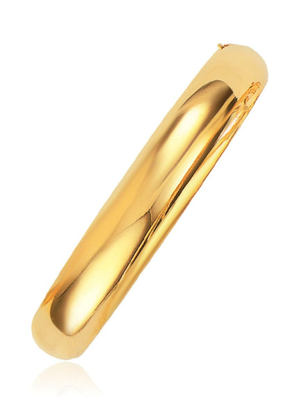 Classic Bangle in 14k Yellow Gold (10.0mm) - Ellie Belle