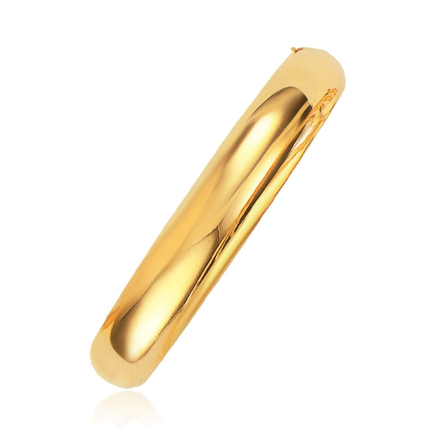 Classic Bangle in 14k Yellow Gold (10.0mm) - Ellie Belle