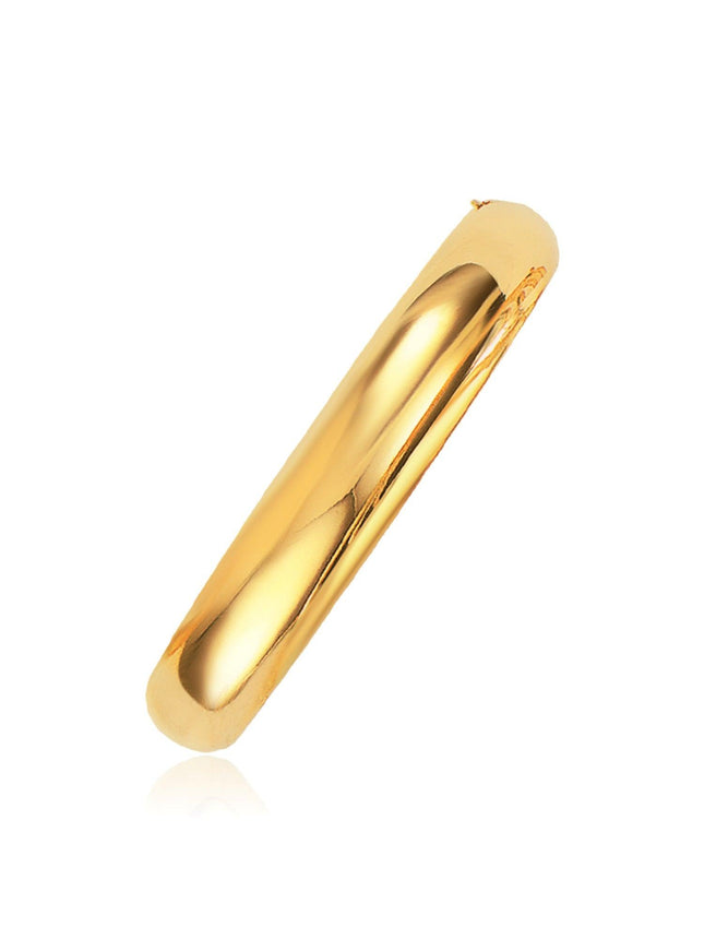 Classic Bangle in 14k Yellow Gold (10.0mm) - Ellie Belle
