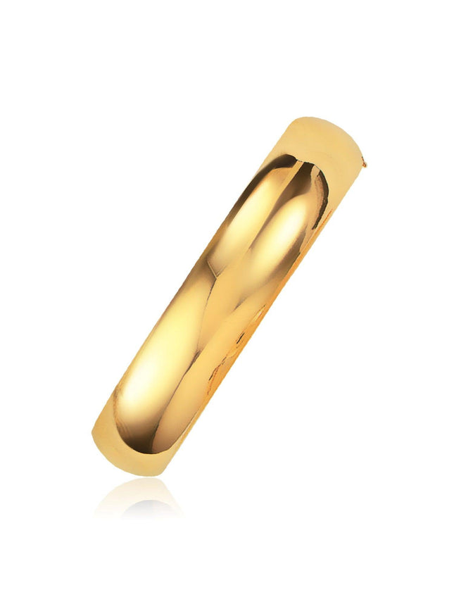 Classic Bangle in 14k Yellow Gold (13.5mm) - Ellie Belle