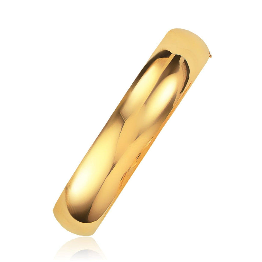 Classic Bangle in 14k Yellow Gold (13.5mm) - Ellie Belle