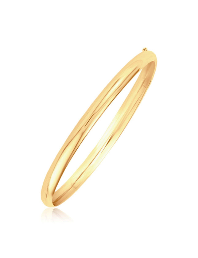 Classic Bangle in 14k Yellow Gold (5.0mm) - Ellie Belle