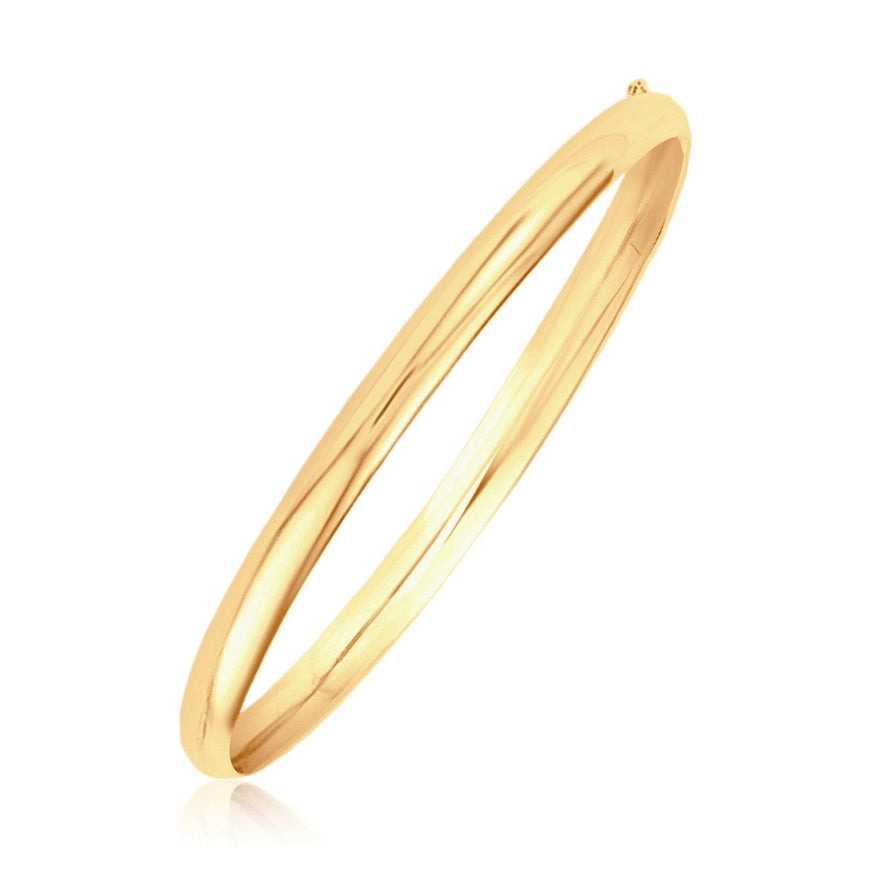 Classic Bangle in 14k Yellow Gold (5.0mm) - Ellie Belle