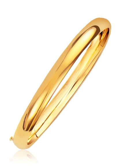 Classic Bangle in 14k Yellow Gold (6.0mm) - Ellie Belle