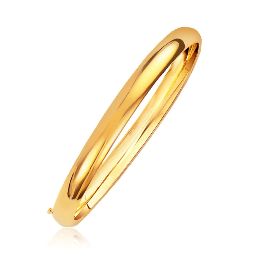 Classic Bangle in 14k Yellow Gold (6.0mm) - Ellie Belle