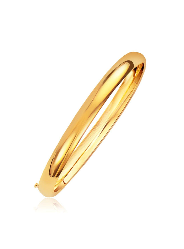 Classic Bangle in 14k Yellow Gold (6.0mm) - Ellie Belle