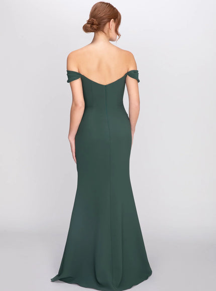 Anne Barge Cleo Draped Off the Shoulder Gown
