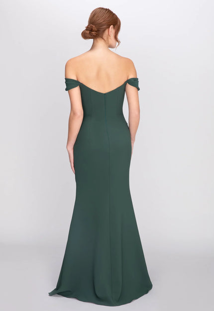 Anne Barge Cleo Draped Off the Shoulder Gown