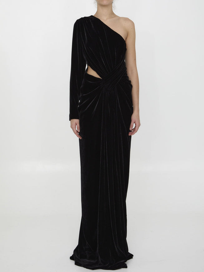 Costarellos Black Velvet Dress - Ellie Belle