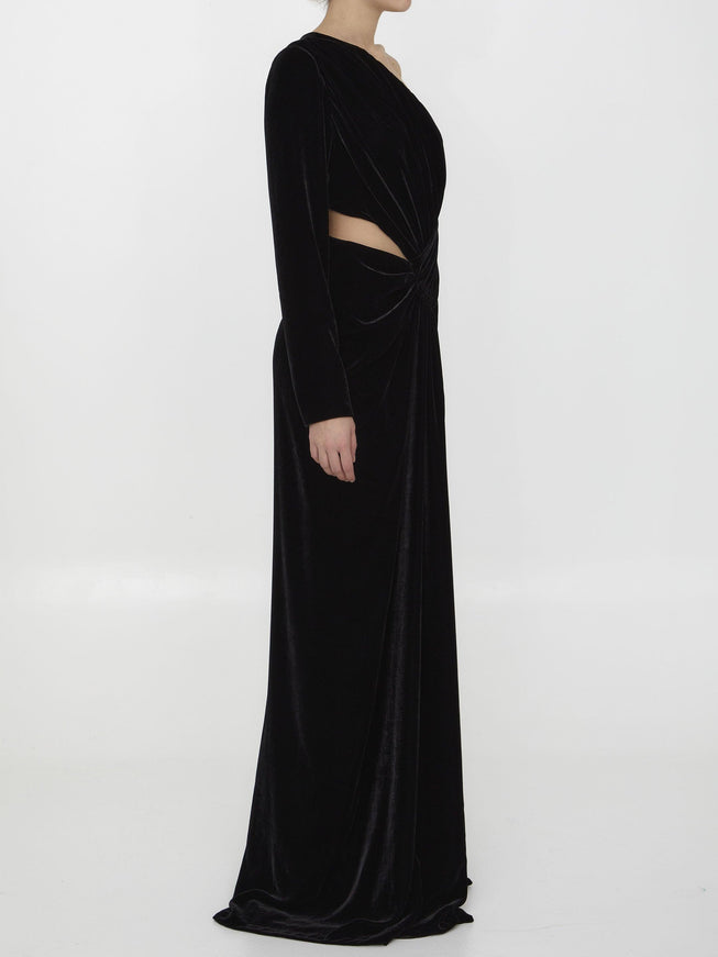 Costarellos Black Velvet Dress - Ellie Belle