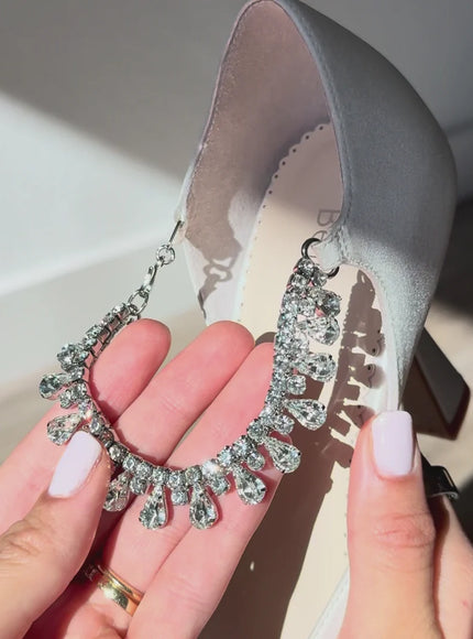 Bella Belle Regina Bridal Pumps with Crystal Ankle Strap