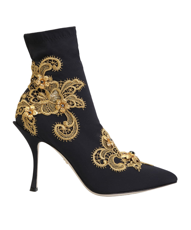 Dolce & Gabbana Lori Black Ankle Boots