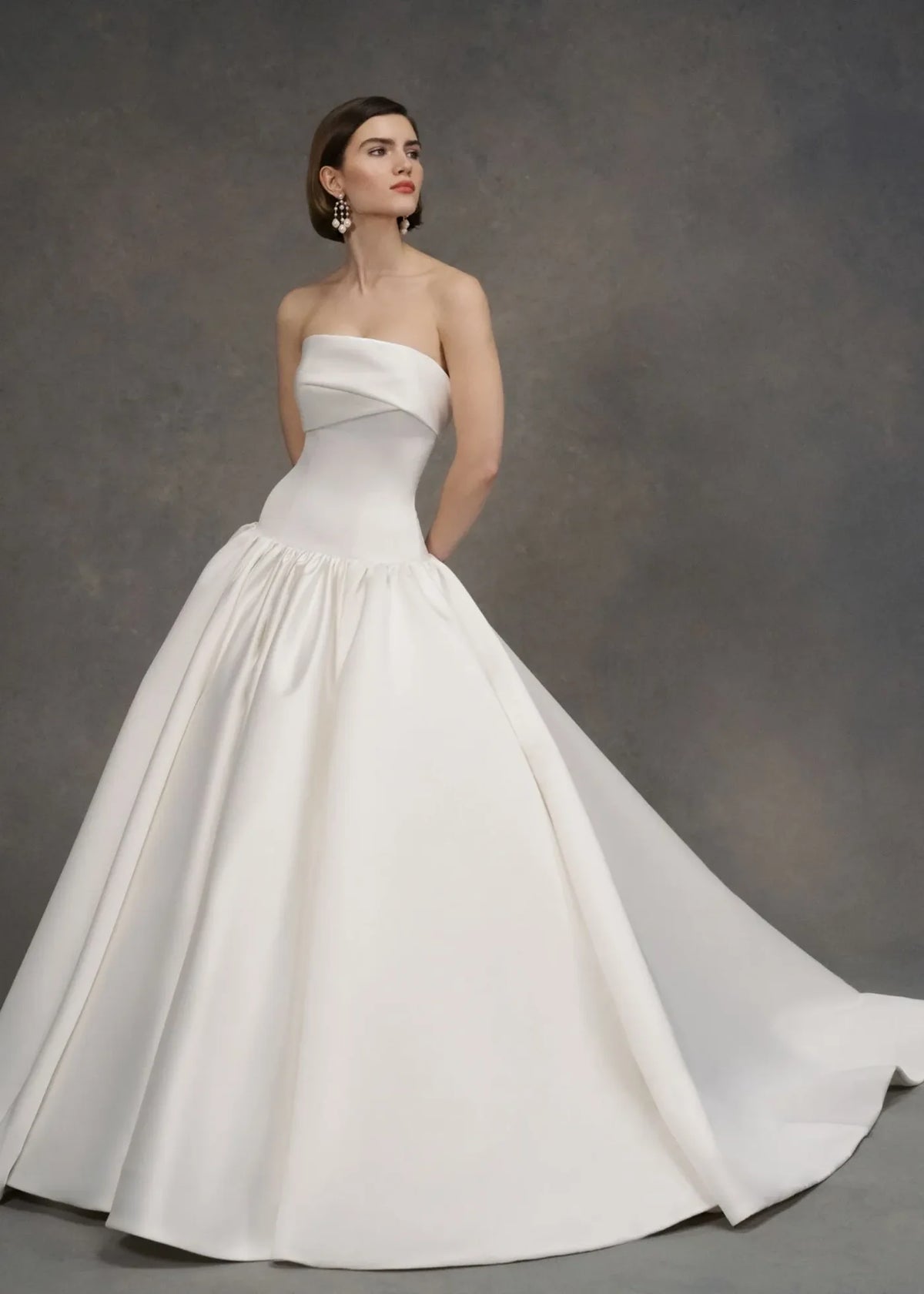 wedding dress designer anne barge Dakota Drop Waist Mermaid Gown, US 2 18 Inch Doll Clothes- dev-position-up-to-70-off-selected-maxi-styles:number:46 Color:Black/ Purple lace focused aline gown