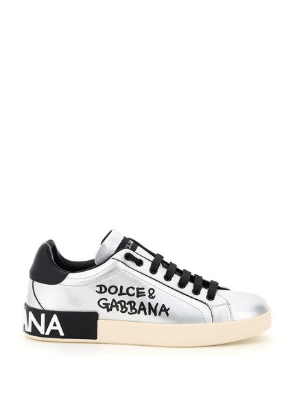 Dolce & Gabbana Portofino Logo Print Sneakers