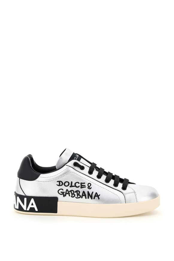 Dolce & Gabbana Portofino Logo Print Sneakers