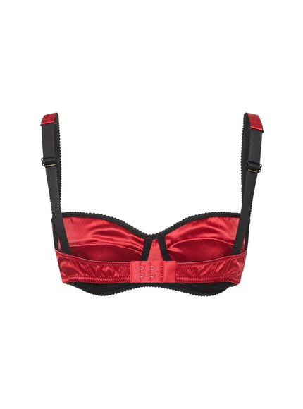 Dolce & Gabbana Red Satin Balconette Bra