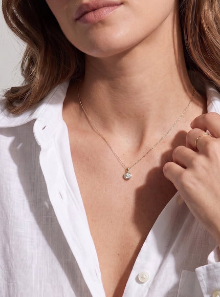 Zoe Lev Large Bezel Diamond Pendant