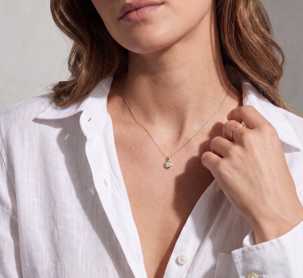 Zoe Lev Large Bezel Diamond Pendant