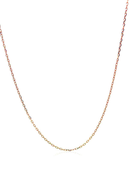 Diamond Cut Cable Link Chain in 14k Rose Gold (0.8 mm) - Ellie Belle