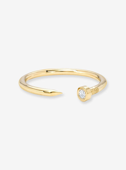 Zoe Lev Diamond Nail Cuff Ring