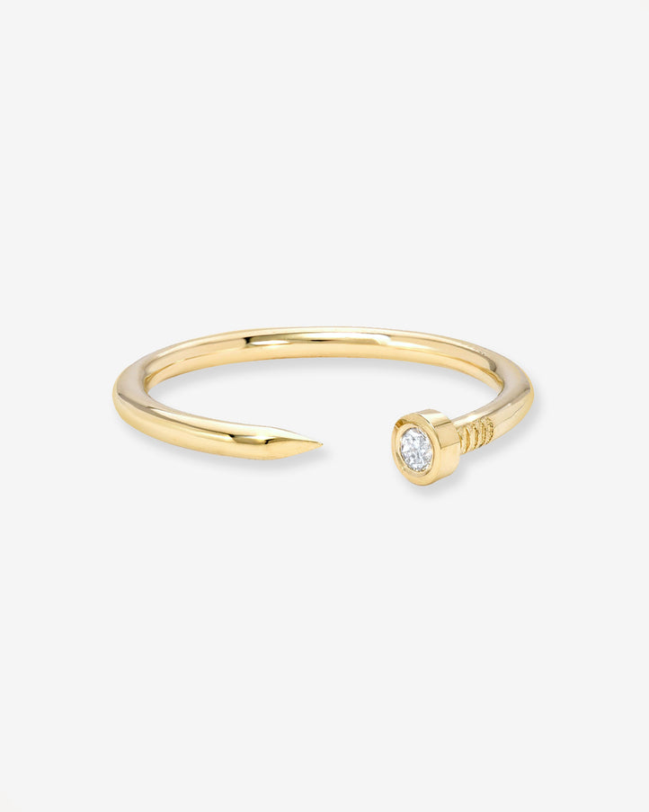 Zoe Lev Diamond Nail Cuff Ring