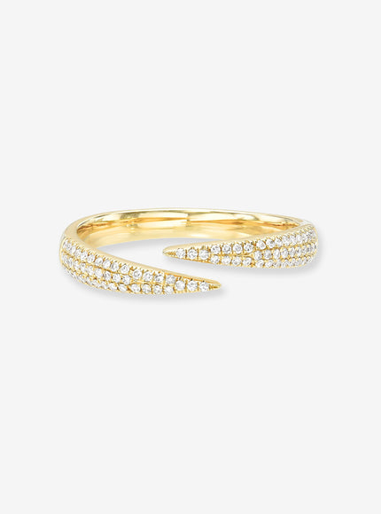 Zoe Lev Pave Diamond Spike Claw Ring
