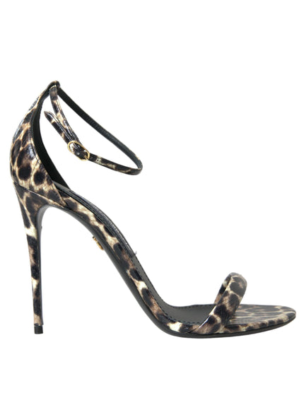 Dolce & Gabbana 115mm Leopard Print Sandals - Ellie Belle