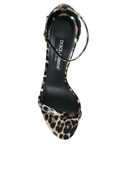 Dolce & Gabbana 115mm Leopard Print Sandals - Ellie Belle