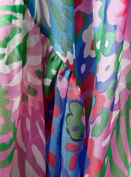 Dolce & Gabbana 60s Print Oversized Kaftan in Silk Chiffon - Ellie Belle