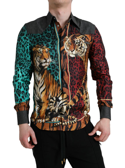 Dolce & Gabbana Animal Print Long Sleeve Shirt - Ellie Belle