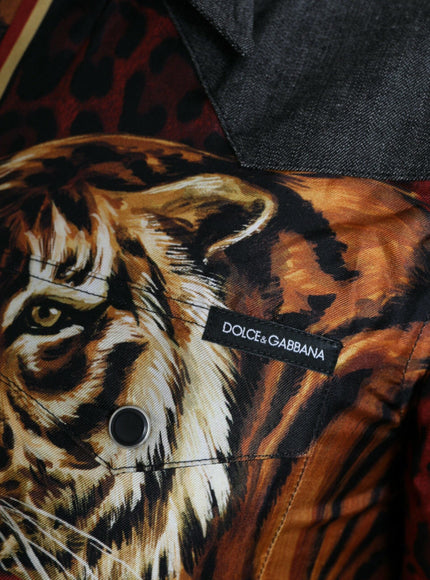 Dolce & Gabbana Animal Print Long Sleeve Shirt - Ellie Belle