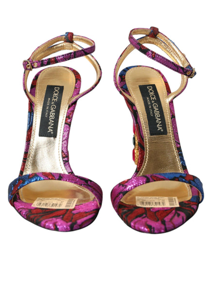Dolce & Gabbana Ankle Strap Crystals Sandals - Ellie Belle