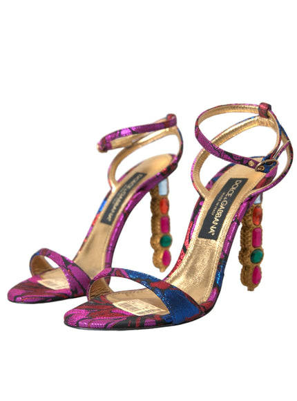 Dolce & Gabbana Ankle Strap Crystals Sandals - Ellie Belle