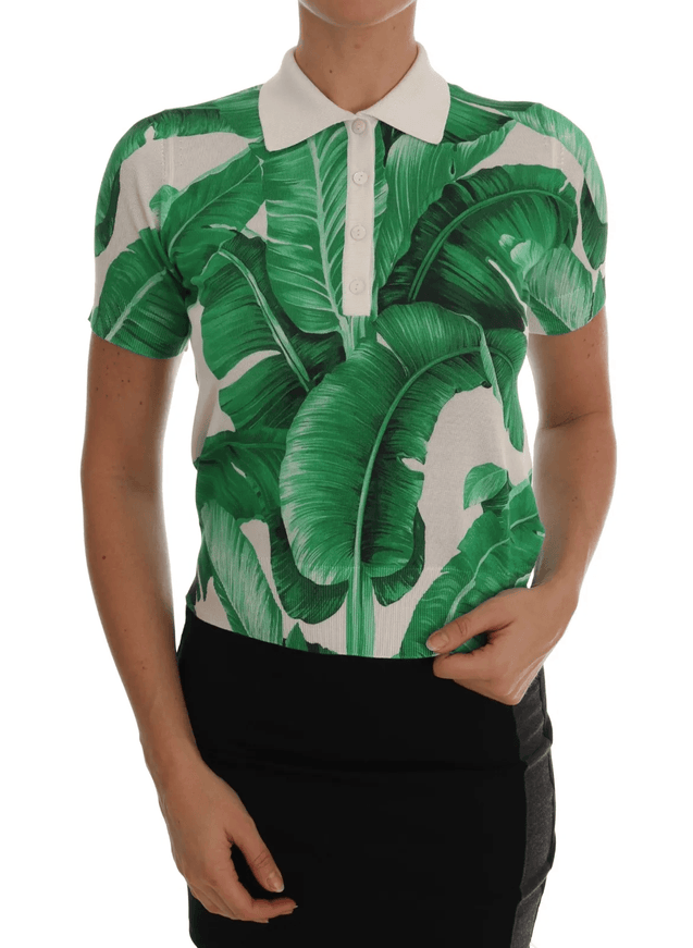 Dolce & Gabbana Banana Tree Print Silk Shirt - Ellie Belle