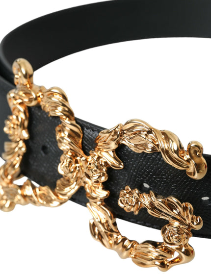 Dolce & Gabbana Baroque Gold DG Logo Buckle Belt - Ellie Belle