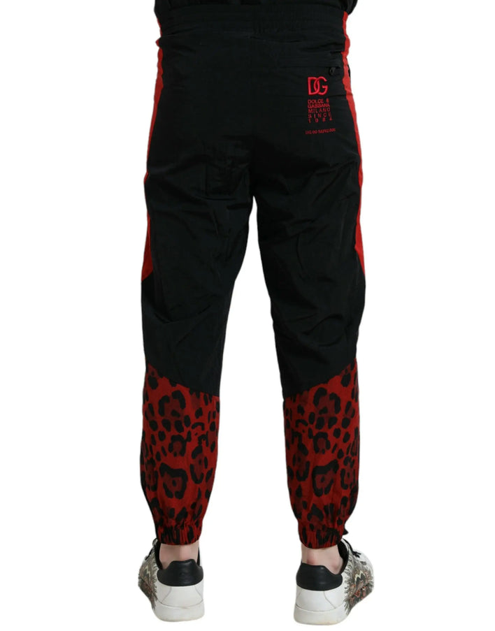 Dolce & Gabbana Belted Waist Leopard Print Pants