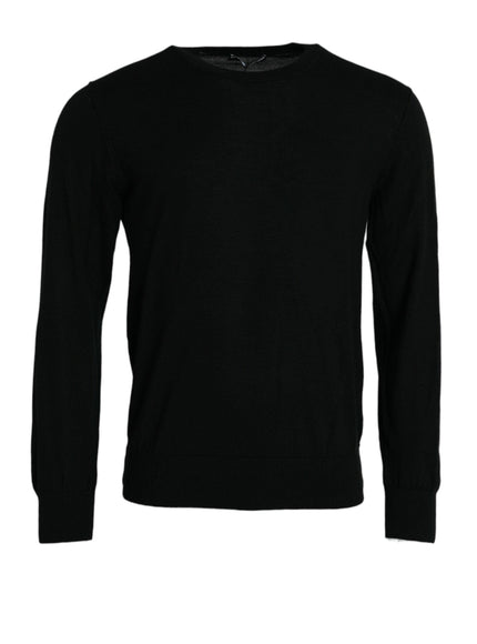 Dolce & Gabbana Black Cashmere Crew Neck Pullover Sweater - Ellie Belle