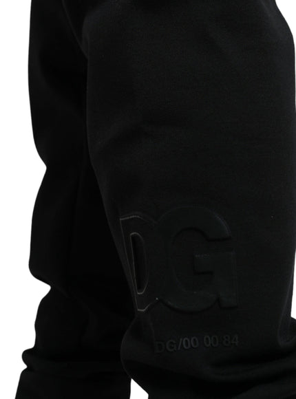 Dolce & Gabbana Black Cotton Blend Men Sweatpants Jogger Pants - Ellie Belle