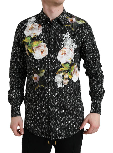 Dolce & Gabbana Black Floral Patterned Shirt - Ellie Belle