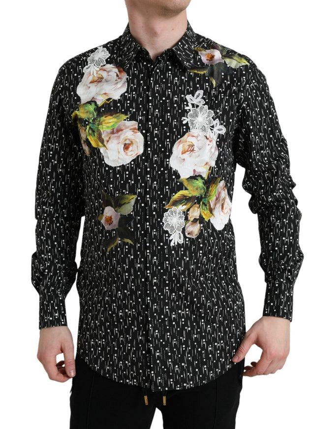 Dolce & Gabbana Black Floral Patterned Shirt - Ellie Belle