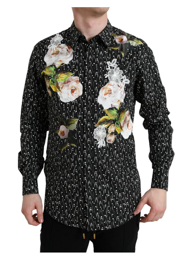 Dolce & Gabbana Black Floral Patterned Shirt - Ellie Belle