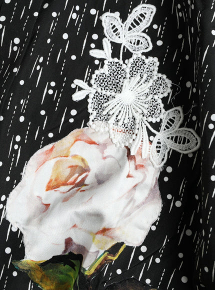 Dolce & Gabbana Black Floral Patterned Shirt - Ellie Belle