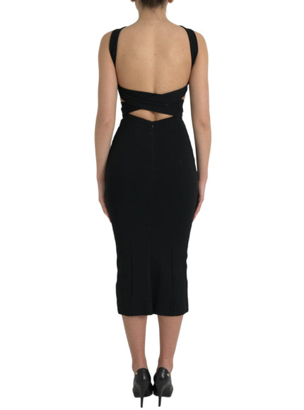 Dolce & Gabbana Black Halter Neck Dress - Ellie Belle