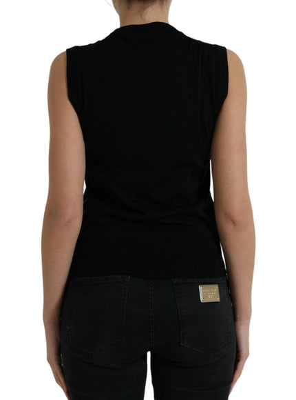 Dolce & Gabbana Black Jungle Crew Neck Sleeveless Tank Top - Ellie Belle