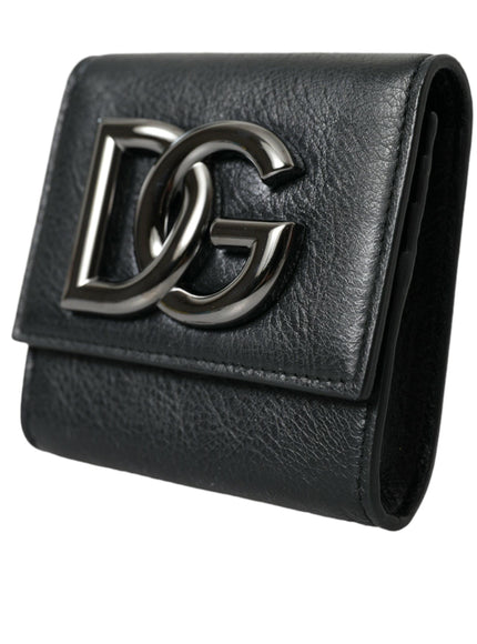 Dolce & Gabbana Black Lamb Leather Logo Card Holder Chain Strap Bags - Ellie Belle